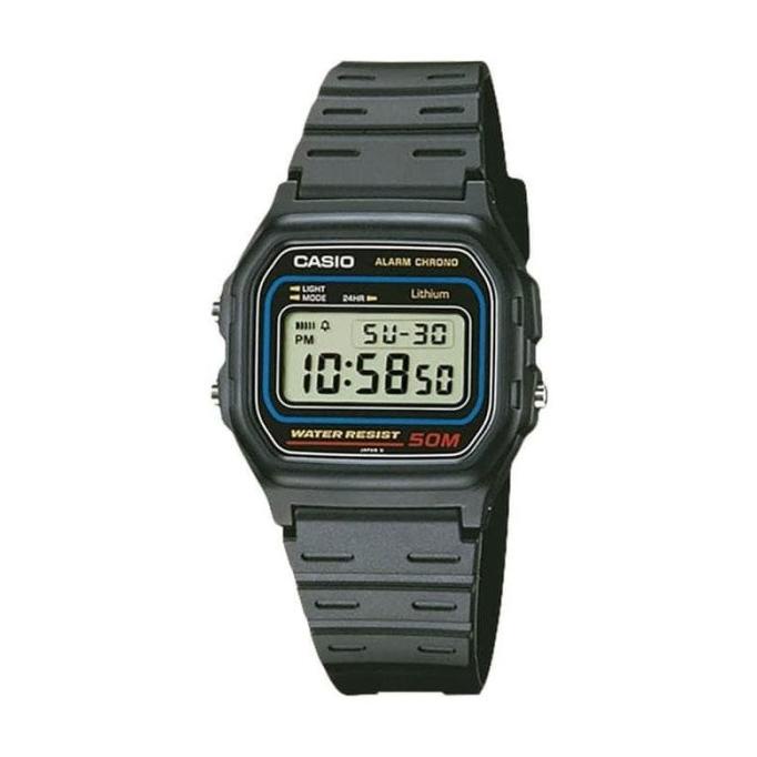 Jam Tangan Pria Casio Digital Black Resin W-59-1Vq