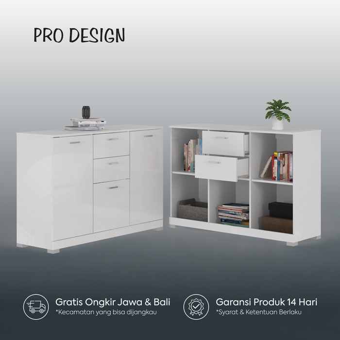 Pro Design Lanev Bufet Dengan 2 Pintu 3 Laci -Sherlyashope