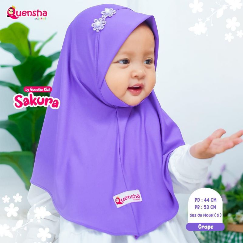 sakura Hijab by Quensha ready stock