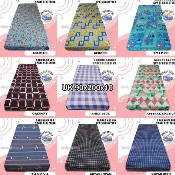 sarung kasur Busa 90x200x10 - resleting - 90 - 90x200 - sprei - sarung kasur - sprei resleting - sin