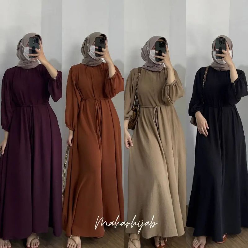 FASHION MUSLIM WANITA MODERN CRINKLE AIRFLOW TERLARIS/DANIRA DRESS POLOS GAMIS MEWAH SEIMPLE ELEGAN/BAJU GAMIS MUSLIMAH KEKINIAN/FAR MOSLEMSTORE