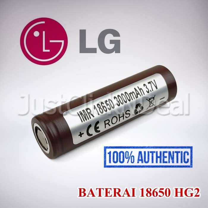 Terlaris Baterai 18650 Lg Hg2 35A 3000Mah Authentic Original