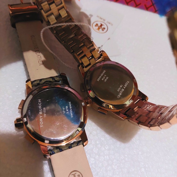 FLASH SALE JAM TANGAN TORY BURCH ORIGINAL TB1026 ROSEGOLD WHITE DIAL TERBARU