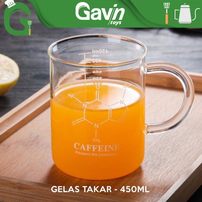 Terlaris Gelas Takar 450Ml Gelas Minum Kopi Susu Measuring Beaker Lab Glass