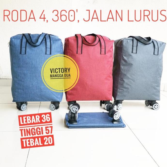 Tas Travel, Tas Troli, Tas Lipat, Tas Roda, Tote Panda Hitam