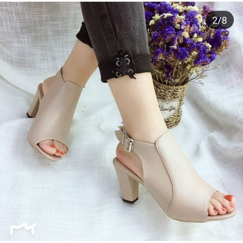 HIGH HEELS HAK TAHU BEST SELLER - SEPATU WANITA CASUAL KERJA