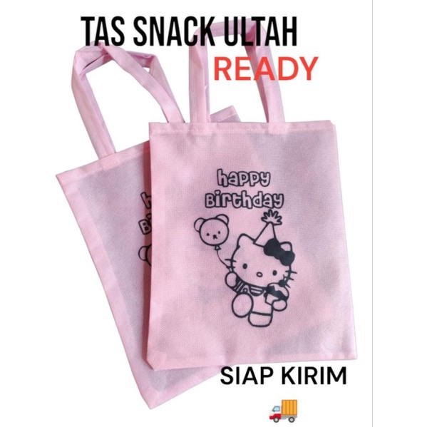 

tas snack ultah ready helo kity seribuan 25x25 gsm 50-60