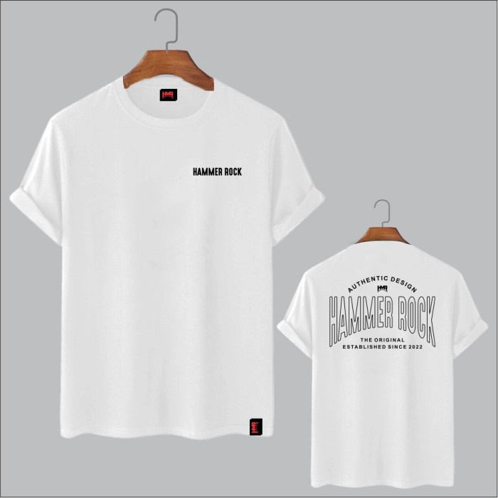 kaos distro pria/kaos hammer rock original/baju cowok terbaru/t shirt
