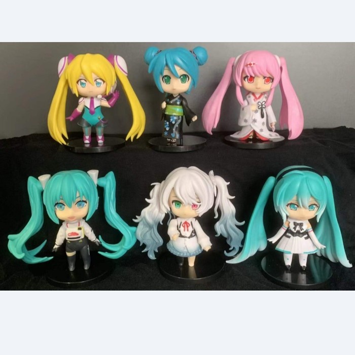 hatsune miku figure set 6 rin miku len hqu02