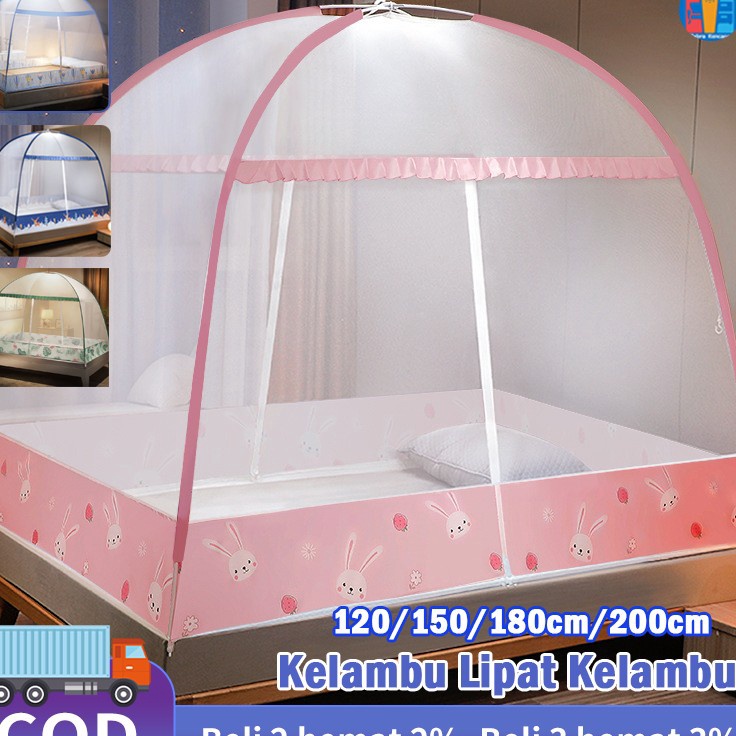 murah Kelambu Tidur Lipat 150x200, 180x200, 200x200 Kelambu Tenda/Kelambu Tidur Kelambu Lipat Anti N