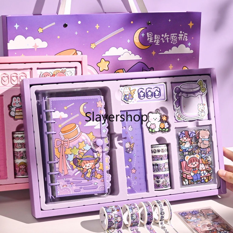 

Terbaru.. cute diary book set korea style cute stickers set buku catatan harian 84