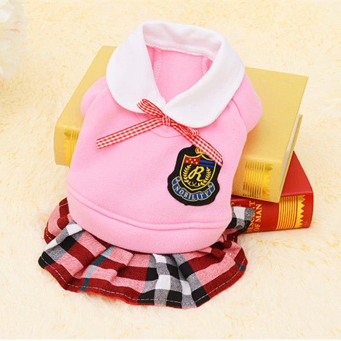 TERLARIS Baju seragam sekolah jepang anjing & kucing /SERAGAM SEKOLAH/KEMEJA PUTIH/SERAGAM LENGKAP