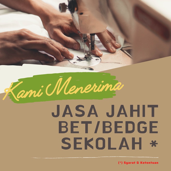 TERLARIS Jasa Jahit Bedge/Bed Seragam Sekolah (Hanya PEMBELIAN DARI TOKO Kami) /SERAGAM