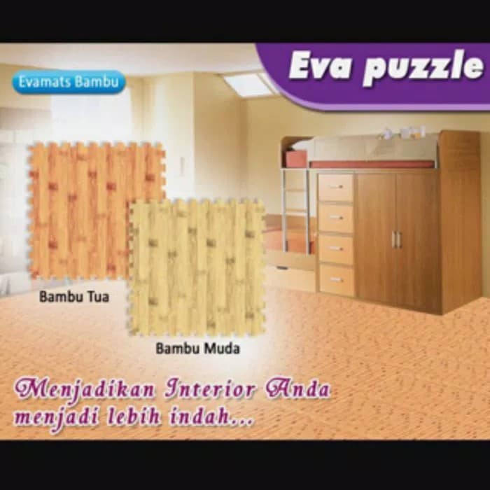 Best Seller Evamat Bambu / Evamat Motif / Tikar / Alas Lantai Motif Bambu