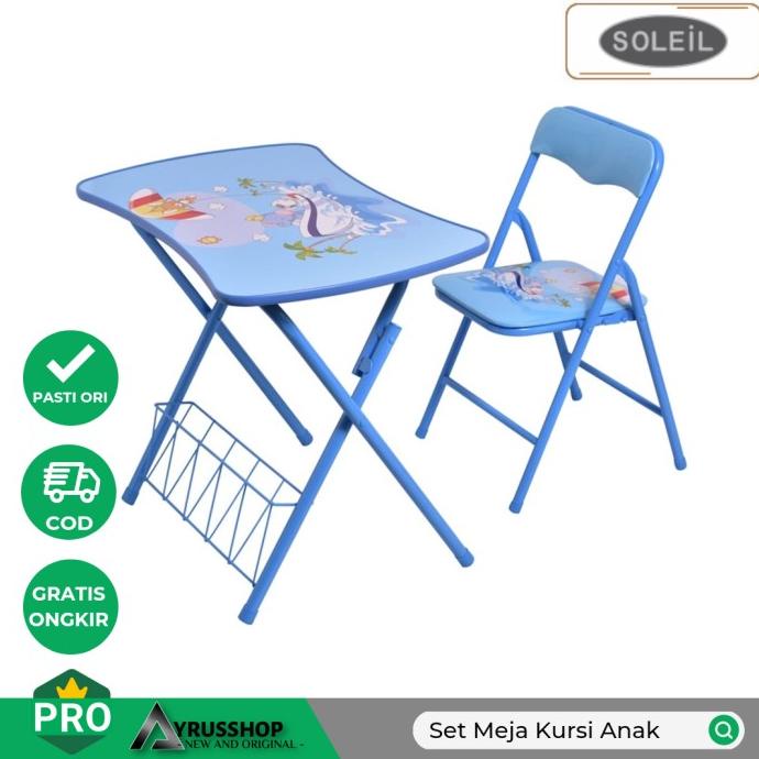 "'''] Set Meja Belajar Anak Lipat dengan Kursi/Kids Table Chair/Elephant