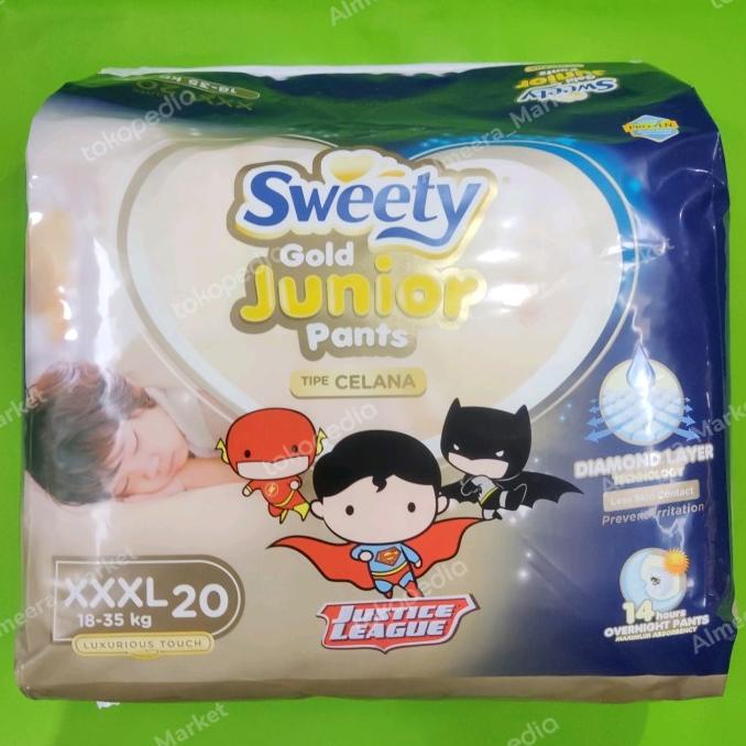 Sweety Gold Junior Pants XXXL 20 Pempers Popok Celana Anak Bayi XXXL20