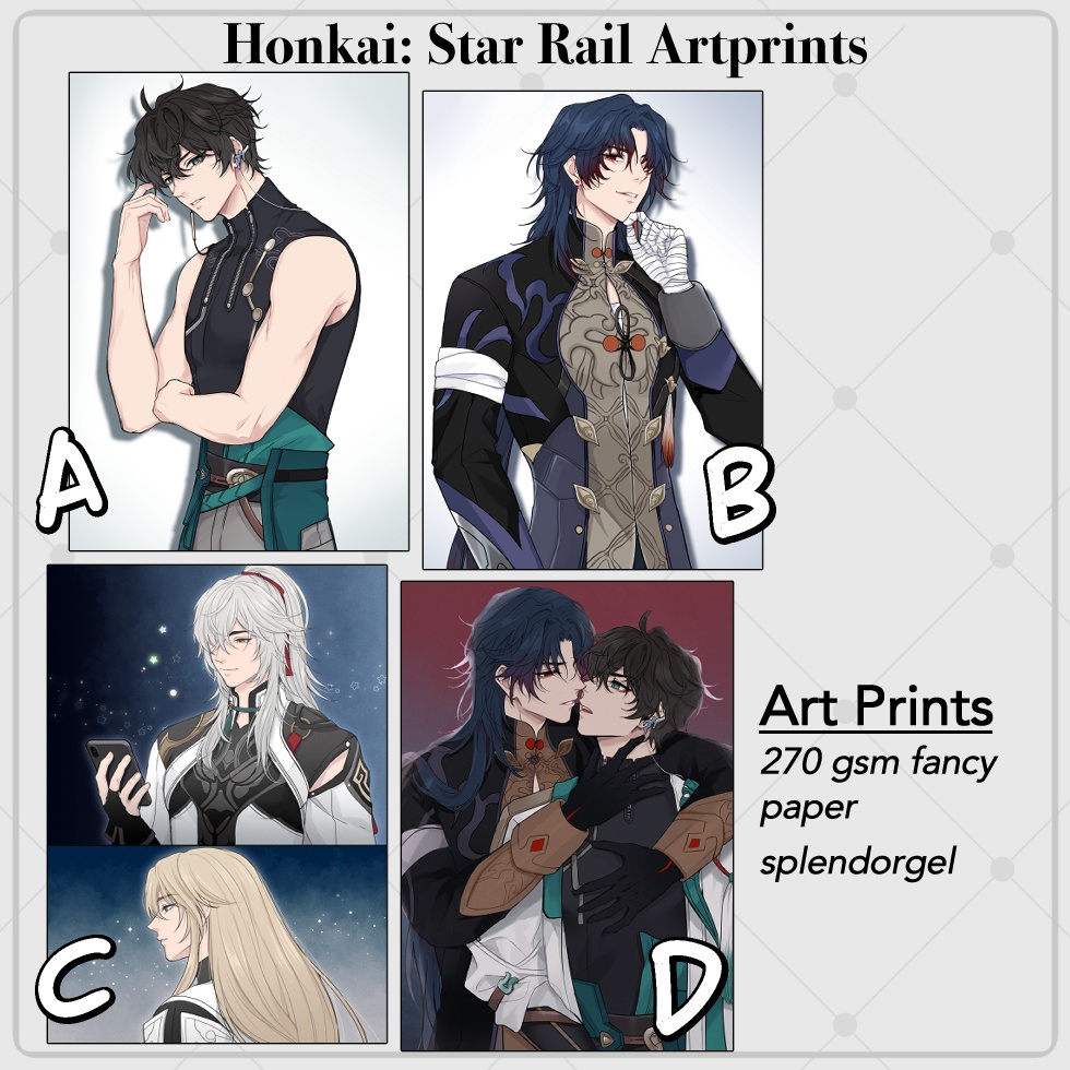 

[Miliki] Honkai Star Rail Artprints Blade Dan Heng Jing Yuan Luo Cha ZGN