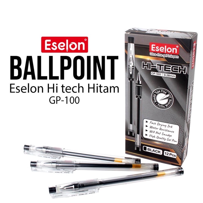 

Terkini 12 pcs pulpen hitec 0.28mm / hi-tech eselon / hi-tech / bolpen hi tech 94