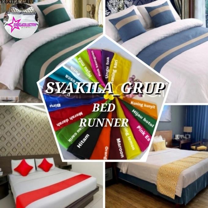 Sale 8.8 Bed Runner/Selendang Hotel Bahan Katun Cvc Untuk Bed Single &amp; Doble