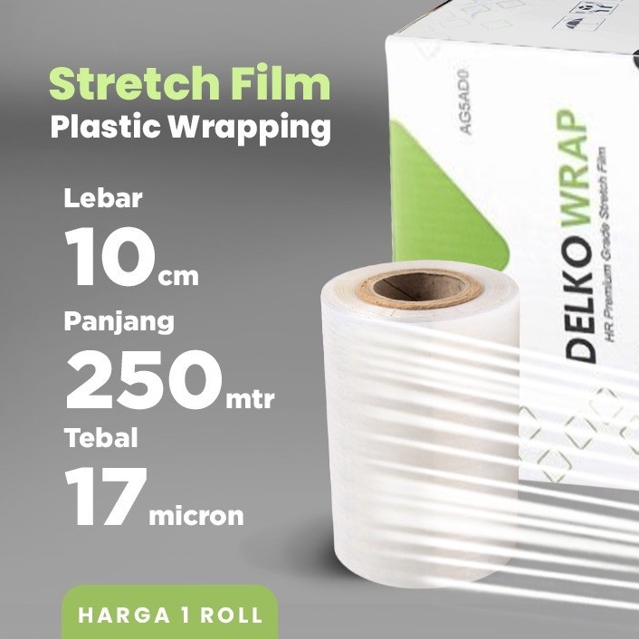 

[PRODUK TTGWH48] PLASTIK WRAPPING LILIT- PLASTIK WRAPING BENING STRETCH FILM -10CM X 250M ↓Kirim Sekarang