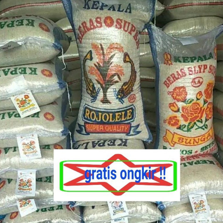 

Terlaris Beras cap merek Rojolele 20kg timbangan full 06T