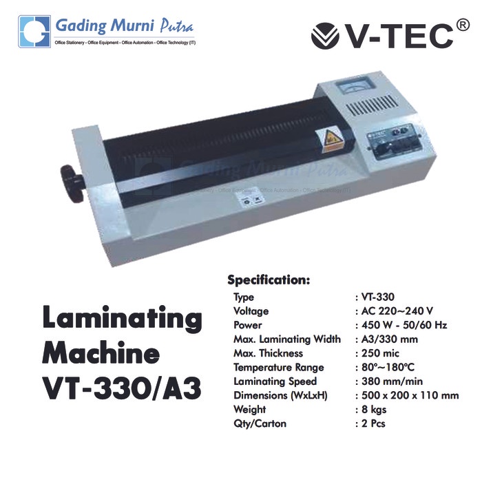 TERMURAH MESIN LAMINATING V-TEC VT-330 / A3