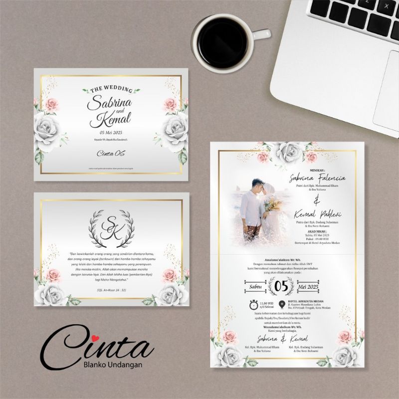 UNDANGAN PERNIKAHAN ELEGAN CINTA 06 - UNDANGAN