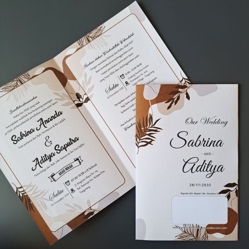 BLANGKO UNDANGAN PERNIKAHAN RUSTIC - UNDANGAN