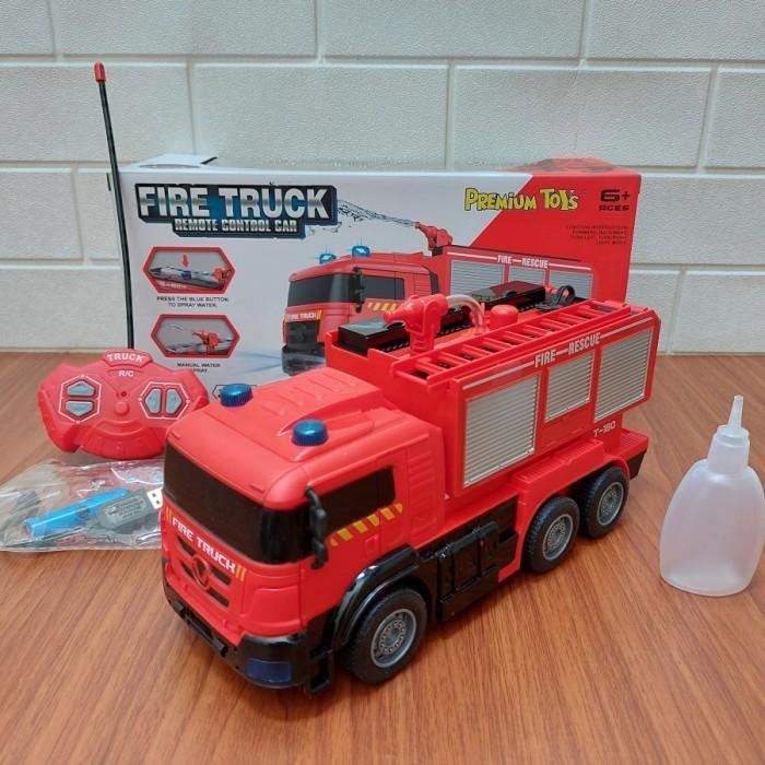 MAINAN MOBIL REMOTE RC TRUK PEMADAM KEBAKARAN ADA LAMPU BATRE CAS