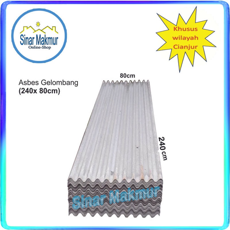 Asbes Atap Gelombang 240x80 CM