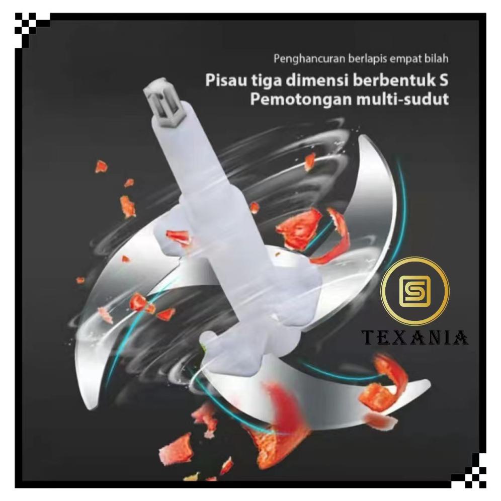 Baru Update Texania Blender Daging Chopper Meat Grinder Blender Stainless Hand Blender Press 2L Baja