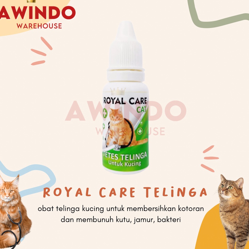 Ready✷➧ RWM9E ROYAL CARE TELINGA - Obat Kucing Tetes Pembersih Telinga Mencegah Bakteri Jamur V38 ❄R