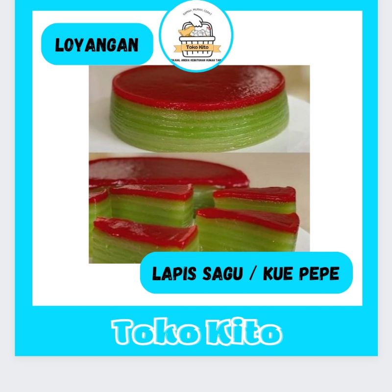 

LAPIS SAGU / KUE PEPE / LAPIS PEPE 1/4 LOYANG / 1 LOYANG