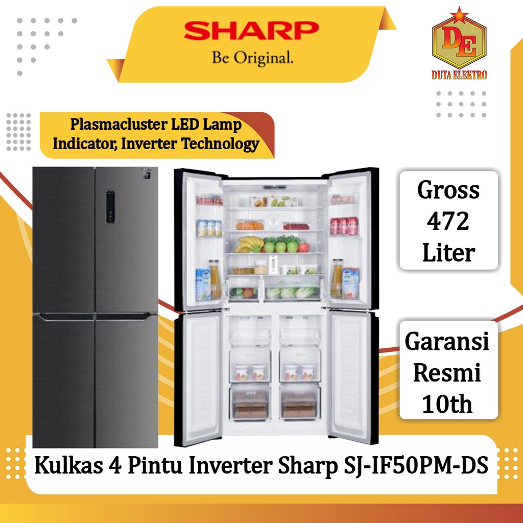 Kulkas 4 Pintu Sharp SJIF 50 PMDS Inverter