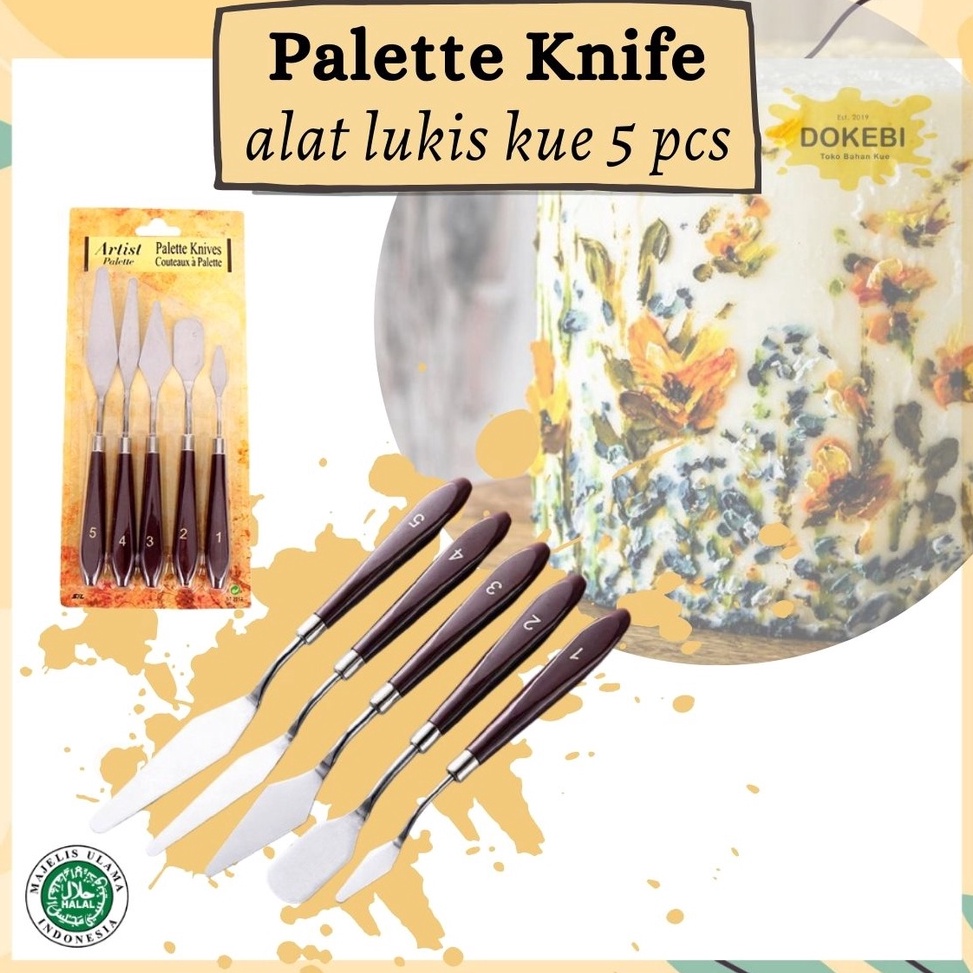 

✪Best Product★ 8EBVC Pisau palet Artist / palette knife set 5 pcs / alat lukis kue /spatula set / painting set / modelling cake (dekorasi kue) Y83 ➞Best