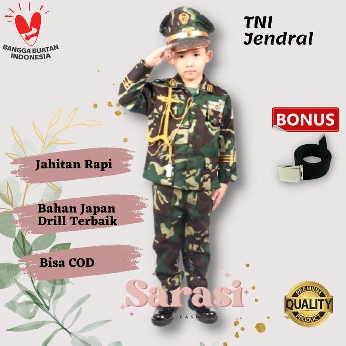 Baju tni jendral anak laki laki baju tni loreng baju tentara anak anak