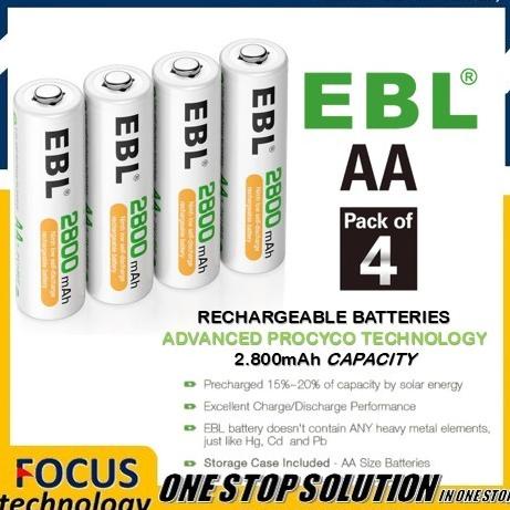 Limited Ebl Aa 2800 Mah Rechargeable
