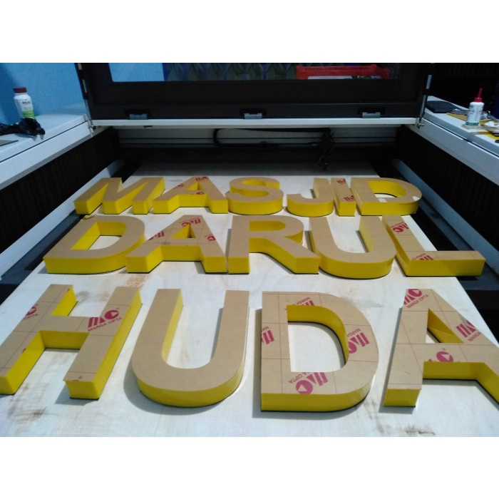 PROMO HURUF TIMBUL 3D AKRILIK / ACRYLIC NON LED - UK. 50 CM WARNA AKRILIK TERLARIS