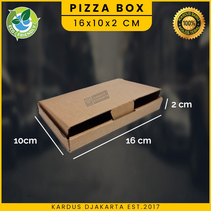 

Kardus / Kotak Box Pizza Die Cut Packing Polos 16x10x2 cm