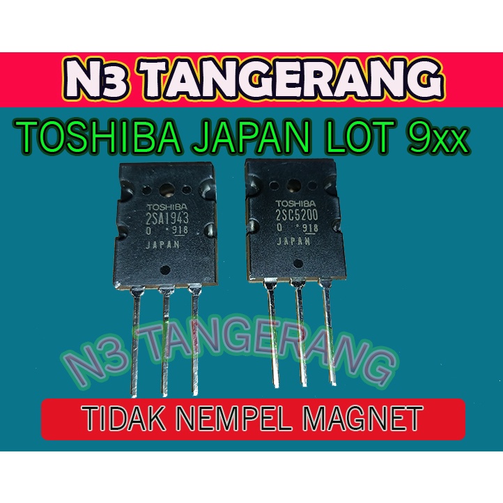Ready stock TOSHIBA TRANSISTOR FINAL TR C5200 A1943 5200 1943 LOT 9XX Ready Stok