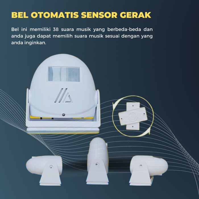 Terlaris Bel Selamat Datang,Bel Pintu Otomatis, Dilengkapi Sensor Gerak