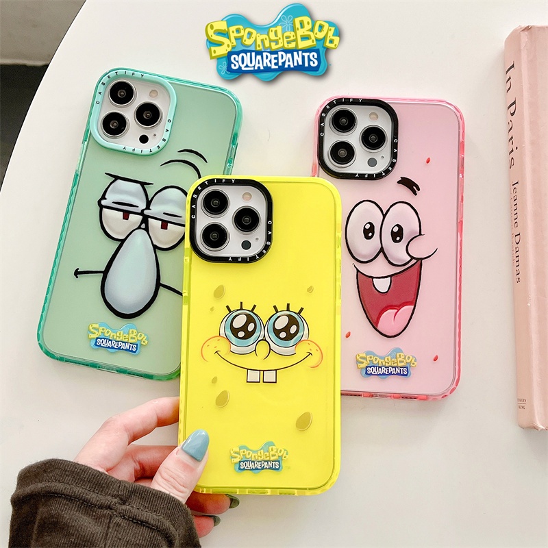 ◐【SpongeBob】CASETiFY Case iPhone 15 14 13 Pro  iPhone 7 8 Plus X XR XS MAX 12 11 pro Max SE 2020 Ins