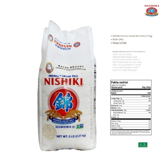 

Beras Jepang - California Sushi Rolls - NISHIKI 5LB 2.27Kg