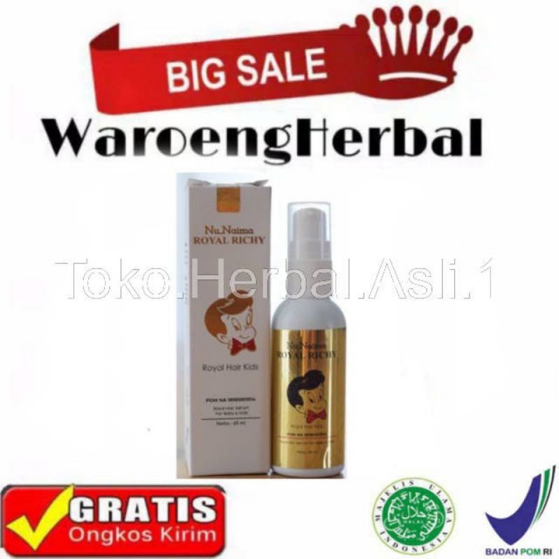 NAUFA ROYAL RICHY Vitamin Penumbuh Rambut Anak Bayi Minyak Kemiri Lidah Buaya