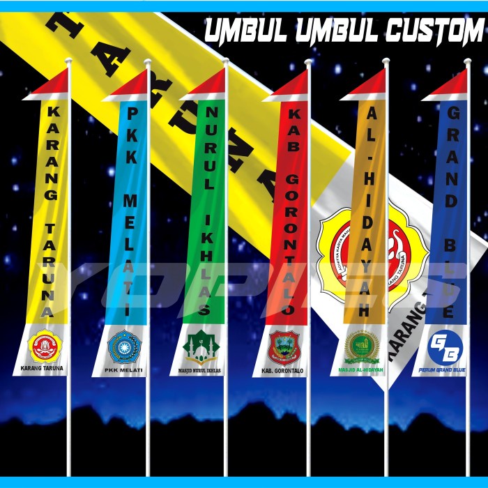 Umbul Umbul Sablon Logo 4 Meter Tantinseller