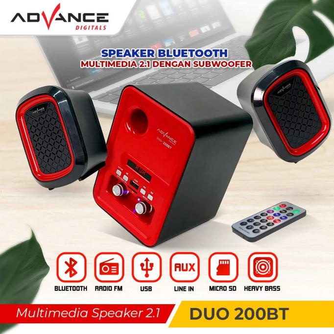 Advance Duo 200 BT Bluetooth Speaker Komputer Laptop PC Notebook
