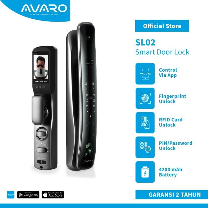 (( BISA COD) AVARO SL02 SMART DOOR LOCK KUNCI PINTU DIGITAL SMART LOCK DOOR LOCK