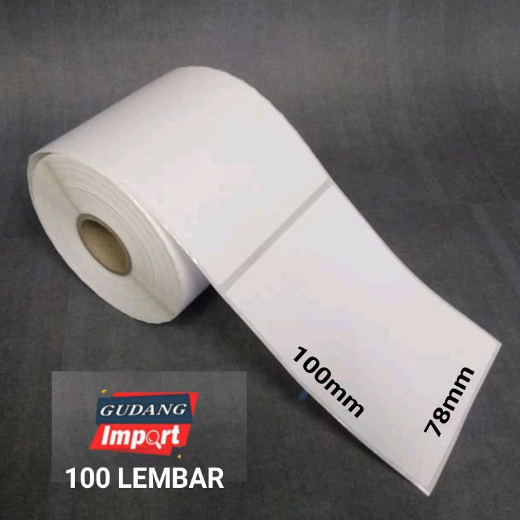 

✪Grosir❀☈ BLFMC KERTAS THERMAL LABEL STICKER 78 X 100 MM ISI 100pcs V46 Kirim Sekarang