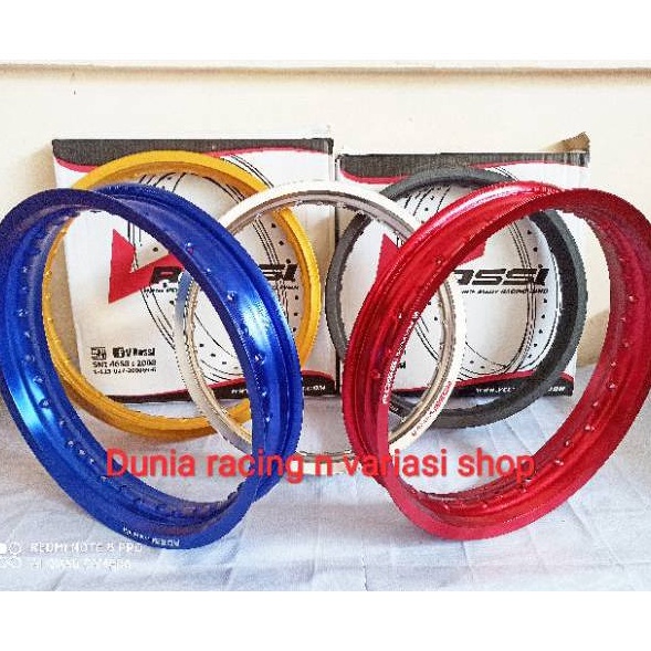 ★★★ PPj Velg Rossi Pelek Rossi 160 17 / 185 17 / 215 17 / 250 17 Lingkaran Rossi Warna Hitam Merah B