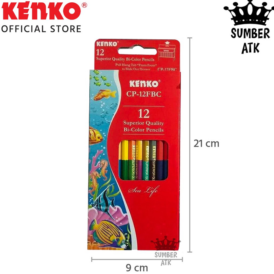 

↑Laris➼ ARP0S Pensil Warna KENKO 12 warna Bi-color CP-12FBC ( total 24 warna dengan 2 sisi ) Color Pensil H62 ❊Harga Termurah
